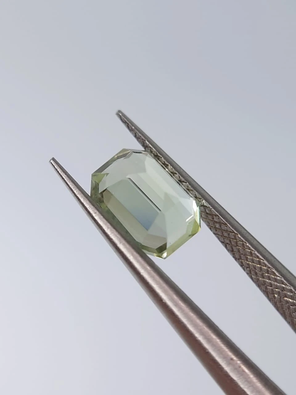 1.02ct Natural Light Yellow Green Tourmaline Emerald Cut Loose Gemstone from Afghanistan — view 4